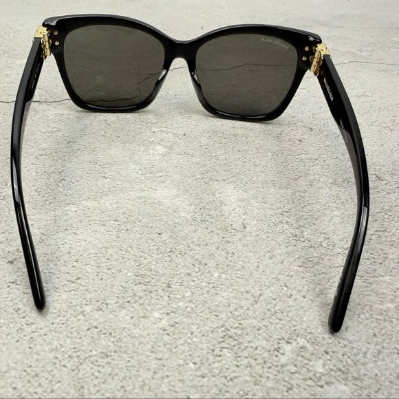 Balenciaga Womens Square Sunglasses, BB0102SA 001 57 Black Grey - Picture 4 of 9